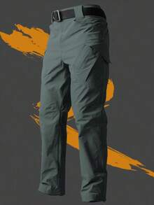Tactical Work Pants Mens Outdoor Waterproof Cargo Trousers Multi-Pocket Wear-Resistant Summer Breathable Workout Casual Pants - Grey - View 4
