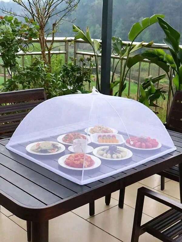 1pc Large Foldable Food Cover, Anti-Fly Kitchen & Outdoor Camping Mesh Screen