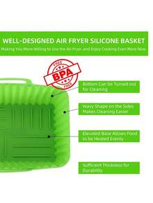 1 件空气炸锅垫、空气炸锅硅胶烤盘、空气炸锅硅胶模具、耐高温、蒸锅硅胶模具、烘焙垫、专用蛋糕模具立体折叠空气炸锅垫、耐高温硅胶烤盘、适用于厨房、烘焙店和餐厅、厨房用品 - 彩色 - 查看 7