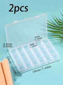 1pc Portable Jewelry Box, Transparent Accessory Container, Plastic Jewelry Storage Box With Compartments, Suitable For Jewelry Crafts, Travel, Home, Office, Gift Organizer Storage Box Travel Gifts Back To School - Clear - View 11
