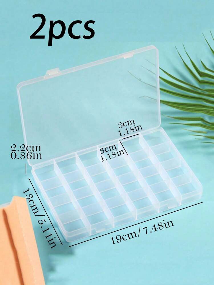1pc Portable Jewelry Box, Transparent Accessory Container, Plastic Jewelry Storage Box With Compartments, Suitable For Jewelry Crafts, Travel, Home, Office, Gift Organizer Storage Box Travel Gifts Back To School - Clear - View 10