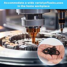 1200 Pieces Rubber O-Ring Sealing Ring Various Case - 黑色 - 查看 3