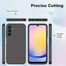 这款哑光黑色手机壳适用于三星 Galaxy S25、Galaxy S25 Plus、Galaxy S24 Ultra、Galaxy S24+，并兼容三星 Galaxy 系列手机。它集手机壳、手机保护套和手机壳于一体。这款手机壳采用简约纯黑设计，由 TPU 材料制成。防水、防震、防摔、防刮。 - 黑色-磨砂 - 查看 5