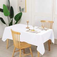 JIUZHEN Faux Linen Rectangle Tablecloth - Wrinkle And Stain Resistant Washable Table Cloth For Kitchen Dining Room Holiday Table Cover For Party Dinner Outdoor Picnic, Beige, 54 X 80 Inch