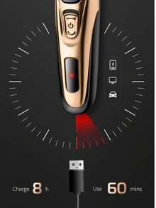 Kemei 三合一电动剃须刀、理发器和鼻毛修剪器套装，带3个刀头的胡须修剪器，USB充电男士面部毛发修剪套装，送给男友的礼物，父亲节礼物（1件）