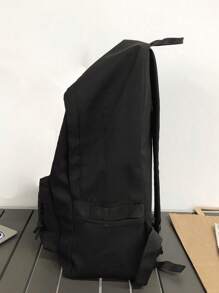 Minimalist Solid Color Backpack Multifunctional Boys And Girls College Style Campus Backpack Versatile Nylon Travel Backpack Large Capacity Wear-Resistant Decoration Simple Casual Schoolbag Suitable For Book Bag, School Supplies, School Backpack, School Bag, Backpack For School, Back To School Backpack, School Bookbag, Big Backpack, Backpack School