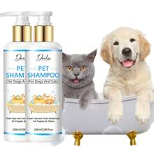 2 pièces Shampooing pour chien à l'avoine (convient aux chats et aux chiens), soulage les démangeaisons et hydrate la peau et les poils secs