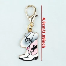 12pcs/24pcs Western Cowboy Hat & Boot Alloy Keychains ,Western-Themed Gifts For Birthday, Friendship, Party Favors, Bag Charms,Mini Keychain For Men And Women. Bag Accessories Lanyards With Id Holder Car Accessories