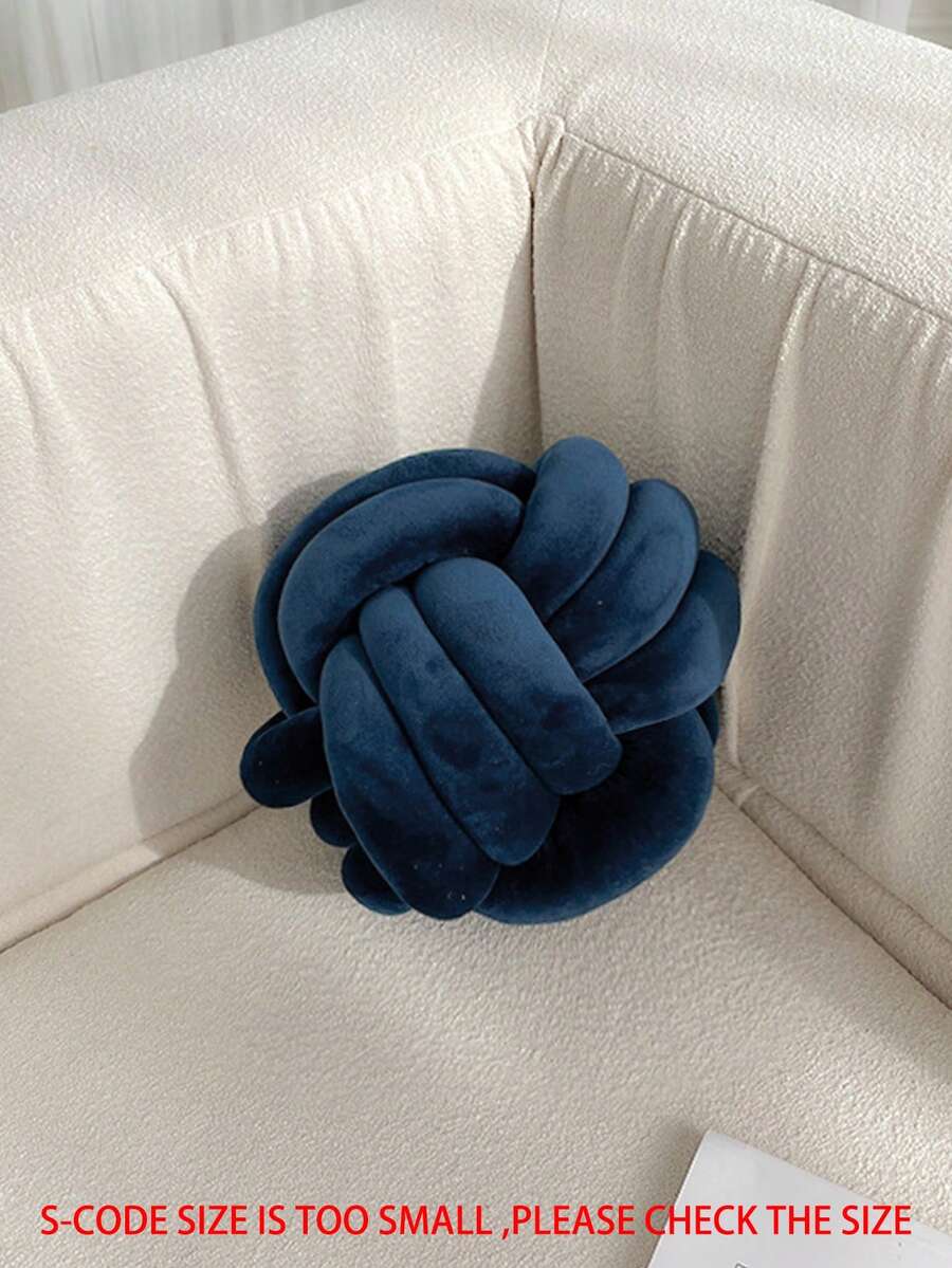 1 quả bóng thắt nút ba màu thủ công, ruột gối trang trí, điểm nhấn trang trí ghế sofa/bàn cà phê, gối đầu giường phòng ngủ, 3 tùy chọn kích thước, màu xanh navy - Hải quân - Xem 1