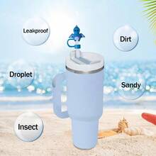 QY 8 Pack Animal Straw Cover Cap For  Cup 3040 Oz Tumbler Silicone Straw Topper Protector Lid In Various Shapes Reusable Cute Dinosaurs Covers For 0.4 Inch 10 Mm Straws 2216 - 8件恐龍吸管套 - 查看 3