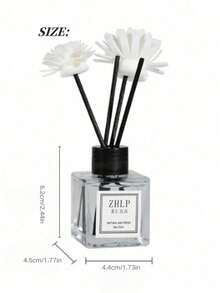 1 件 50ml 家居香薰香薰，持久清新效果，适用于厕所和浴室，无火香薰（装饰花/香薰棒数量随机）