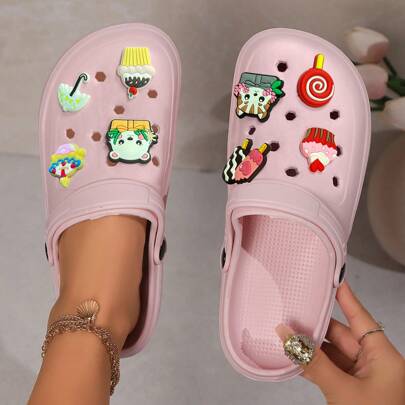 Schuhe, Sandalen, Pantoffeln, Sommermode für Damen, rutschfest für Innenräume, Haushalts-Badezimmer-Dusch-Eva-Sandalen, Pantoffeln, weich und bequem für Damen, verschleißfest, Handarbeit DIY Accessoires