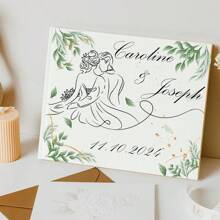 Personalisiertes weißes, grünes, rosa Hochzeitsgästebuch, individuelles Gästebuch, Verlobungsempfangs-Unterschriftenbuch, Hochzeitsjahrestags-Buch, Bridal-Shower-Geschenk, multifunktional, ornamental, wiederverwendbar, exquisit, stilvolle, hochwertige, farbige, moderne, individuelle, einzigartige, ideale Geschenke für ihn, ideale Geschenke für sie, Freund, Vater, Freundin, Mutter, Familie, Freunde, Teeraum, Zuhause, Garten, Büro, für Jahrestage, für Valentinstag, für Muttertag, für Geburtstage, für Vatertag, für Abschluss, für Hochzeiten, für Einweihung