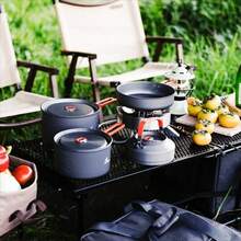 Trwała patelnia zewnętrzna o pojemności 0,9 l ze składanym uchwytem, nieprzywierająca, lekka, przenośna patelnia do smażenia steków, piknik