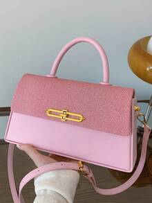 Fashionable, Simple, Fresh Color Matching, Exquisite Handbag, New Style, Classic, Versatile, Highly Attractive Messenger Bag, Niche, Versatile, Elegant Shoulder Bag, Suitable For Commuting, Shopping, Dating - Pink - View 10