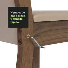 MADESA Dining Table & Chair Sets - Brown and Cream - View 9