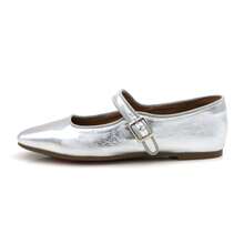 Mary Jane Flat Shoes Round Toe Ballet Flats For Women Dressy Fabric Business Flats Comfortable Classic Strap Flats For Office JUJU-1 - Bạc - Xem 10