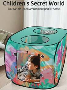 1 pieza Carpa de juego con diseño de coche y animales para bebés, juguete de casa de juegos portátil y plegable sin montaje, diseño ventilado, juguete de cabina de bloques de construcción, regalo de Navidad/Halloween/Acción de Gracias para niños y niñas, incluye carpa (varios estilos disponibles, pelotas no incluidas)