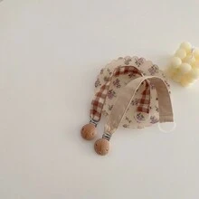 1pc Handmade Fabric Pacifier Chain, Pacifier Teether Anti-Lost Hanging Strap