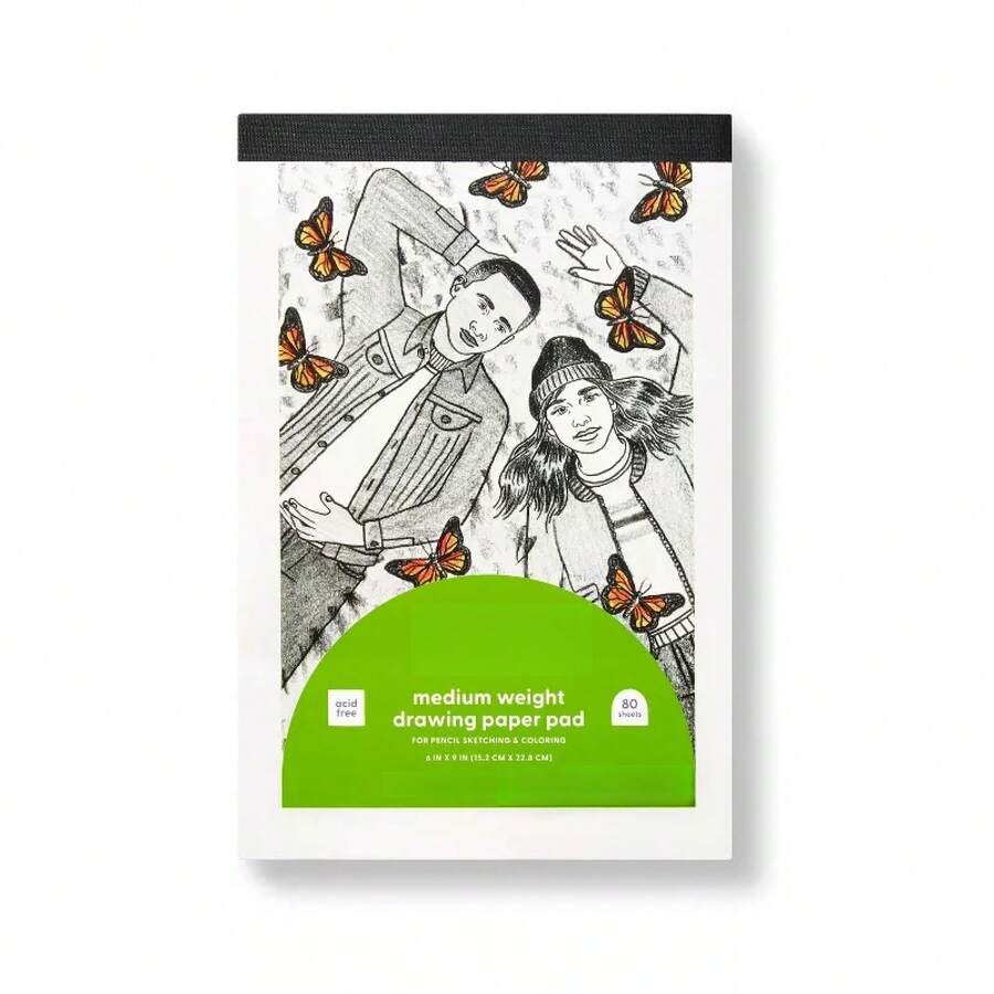 Sxa 6"X9" Medium Weight Drawing Paper Pad Sketch Pad, 80 Sheets, Uncoated White Paper , Back To School Gifts - 1 - View 1