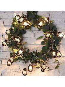 1串9.84英尺/3米20LED黑色煤油灯LED灯串，迷你煤油灯装饰，干电池供电，万圣节装饰灯，室内外庭院装饰灯，婚礼派对生日装饰灯，中东节日装饰灯 - 暖白光 - 查看 6