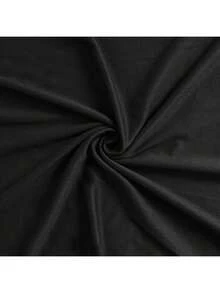 Funda Elástica 4pcs Protectora De Silla Comedor Color Sólido, Tejido de alta calidad, suave y cómodo, no plegable, sin necesidad de planchado. Fácil de limpiar. Lavable a máquina - Negro - Ver 2