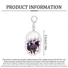 Jujutsu Kaisen 1 pezzo ciondolo portachiavi, charm per telefono, portachiavi per auto, decorazione per zaino, accessorio per borsa, regalo festivo, con personaggi anime in kimono di Gojo, Yuji, Geto, Megumi, Toge, Sukuna in acrilico