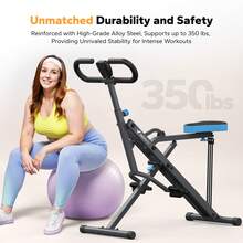 MERACH Squat Machine, 2 In 1 Squat Rowing Machine, Easy Setup & Foldable Exercise Equipment, Glute Trainer Machine, Glutes & Leg Home Workout Machine - 灰色 - 查看 3