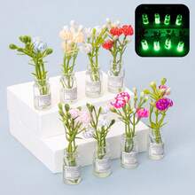 8pcs Mini Vase Magnets - 2026 New Cute Mini Fridge Magnets 3D Vase Funny Fridge Accessories Kitchen Decor (Multi-Color) Holiday Gift - Color Mixing - View 9