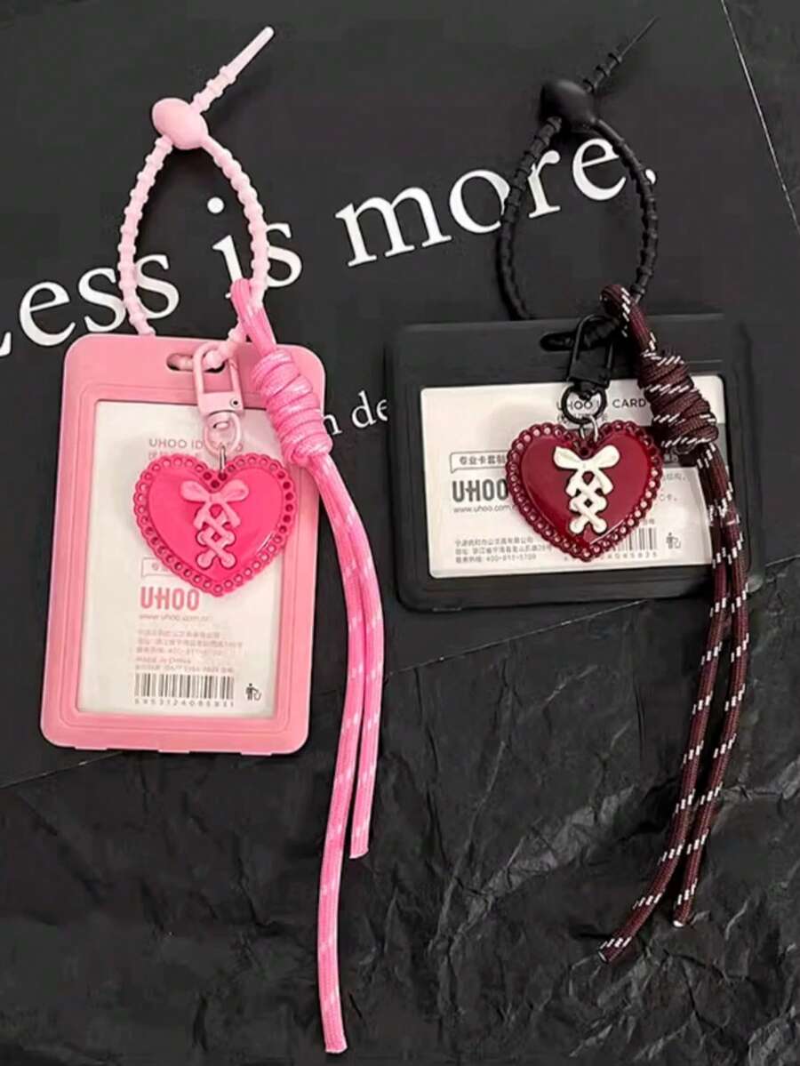 丝带蝴蝶结爱心卡包 适用范围：地铁卡 公交卡 火车票 轮渡卡 员工证 门禁卡 学生证 借书证 校园餐卡 女士钱包 迷你钱包 零钱包 卡包