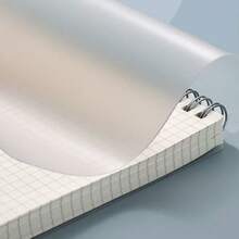 1pc 80 Sheets A5/B5/A4 Coil Notebook, Extra Thick Student Notepad, Minimalist Large Lined Notebook, Portable Writing Diary - Clear - View 6