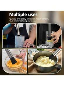 Cocktail-Stampfer, Edelstahl Cocktail-Drink-Mixer Barkeeper Zubehör, Zitronen-Crusher geeignet für Küchen-Barwerkzeuge, Barkeeper-Zubehör Eiszerkleinerer für Mojitos, Fruchtsaftgetränke, Halloween- und Weihnachtsparty-Bedarf