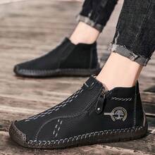 Low-Top, Pure Handcrafted Men's Casual Business Shoes And Outdoor Sports Shoes - màu đen - Xem 4