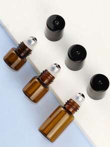 Amber Color Roll-On Bottle, Essential Oil Roll-On Bottle, Perfume Sample Bottle, Light-Blocking Roll-On Bottle, Refillable Essential Oil & Perfume Storage Bottle With Roller Ball, Travel Essential, Refillable Glass Roll-On Bottle, Roll-On Perfume, Living Room, Home, Bedroom, Bathroom, Home Decor, Travel Supplies, Wedding Party, Birthday Gift, Gift For Parents, Friends, New Year Accessories, Travel Essential, Beach Essential - Multicolor - View 7