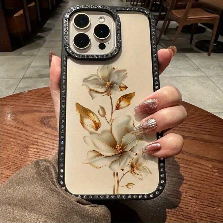 Funda para teléfono 1PC Teléfono Bling de Doble Cara, Parte Trasera Dura Suave a Prueba de Golpes, Multicapa, TPU + PC, Compatible con 16/15/14/13/12/11 Pro/Plus - Negro - Ver 1