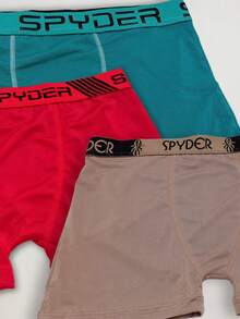 Kit 5 Cuecas Boxer Masculinas Original Spyder microfibra - Multicolorido - Visão 3