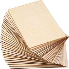 1-32pcs Unfinished Plywood Craft Boards - Measuring 5.91 Inches X 3.94 Inches 2 Mm Thick Compatible With Laser Cutting, Engraving, And Wood Burning - Multifunctional Plywood Sheets Measuring 5.91 Inches X 3.94 Inches And 2 Mm Thick.