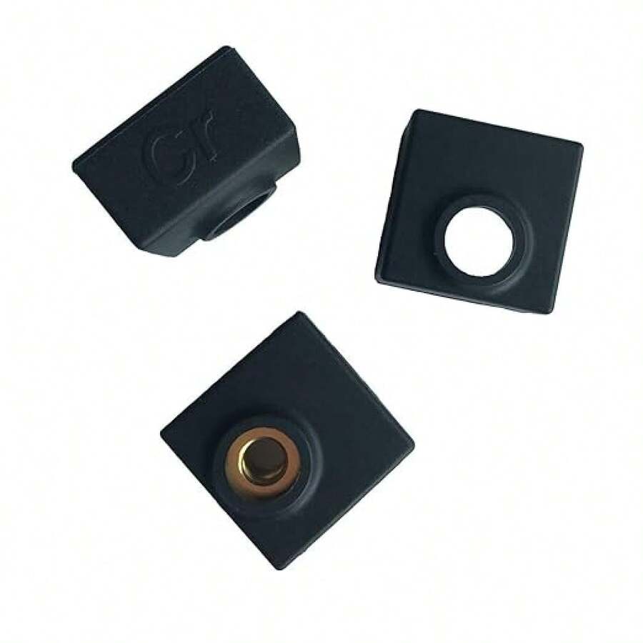 10 Calze 3D Stampante in Silicone Copertura Stampante Coperchio Blocco Riscaldante Silicone Compatibile con Creality CR-10, MK7/8/9, S4 S5, Anet A8, Estrusore Hotend (nero