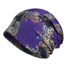 Light Weight Slouchy Beanie For Men Women, Oversize Thin Skull Cap Chemo Cap Night Sleeping Hat For All Seasons - Multicolor - View 3