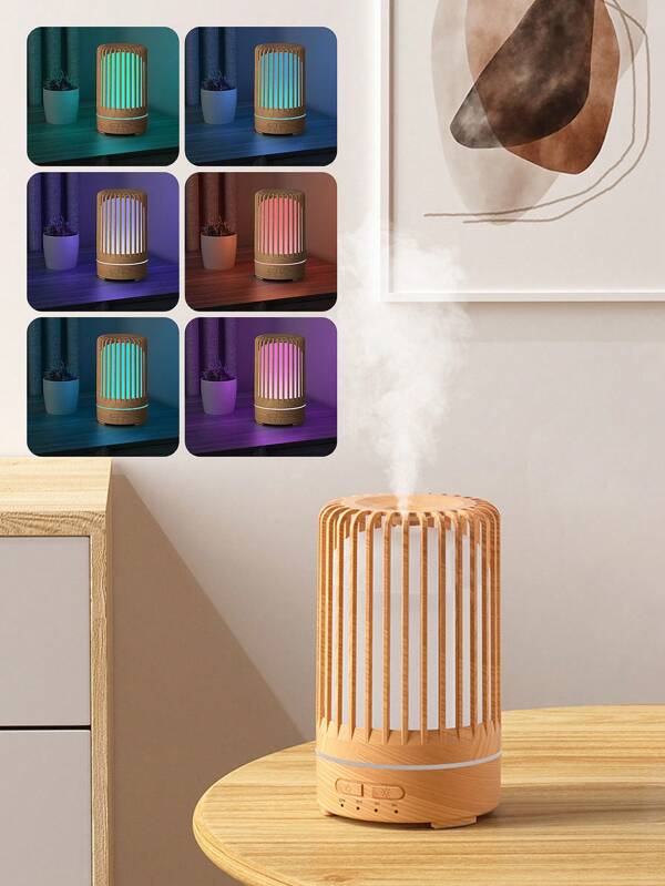 1pc 150ml 7 Colors Lighting Flame Ultrasonic Aroma Diffuser, Aromatherapy Diffuser Machine, Portable USB Essential Oil Desktop Diffuser Air Humidifier