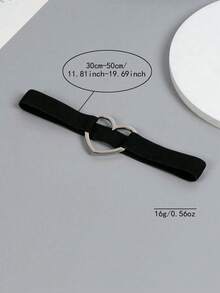 1 件黑色心形弹性吊袜带，简约哥特式大腿链首饰配件情人节 - 彩色 - 查看 7