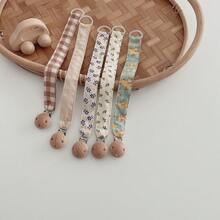 1pc Handmade Fabric Pacifier Chain, Pacifier Teether Anti-Lost Hanging Strap