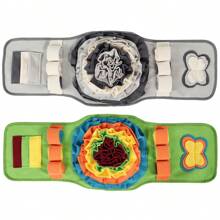 Estera de olfateo en forma de reloj, juego de búsqueda de olfato del paraíso del sabueso, juego de rompecabezas interactivo, juguete para masticar, adecuado para todas las estaciones - Multicolor - Ver 6