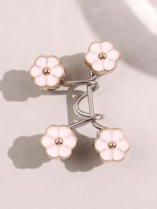 1 件金属时尚蛇皮纹理可调节腰带，可拆卸装饰，适用于裤子和裙子，防滑，适合夏季休闲穿着，可作为礼物 - 白色 - 查看 2