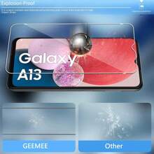 Set de 3 protectores de pantalla de vidrio templado ultra delgados y de alta definición anti-luz azul, compatibles con Galaxy A01/A02/A03/A03 Core/A04/A05/A7 (2018)/A11/A12/A13, versión global