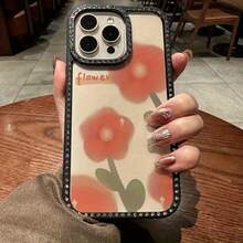 Funda para teléfono (1 unidad) con adornos de doble cara, bordes suaves a prueba de golpes y parte trasera rígida multicapa. Fabricada en TPU y PC. Compatible con los modelos phone 16, 15, 14, 13, 12 y 11 Pro/Plus. - Negro - Ver 5