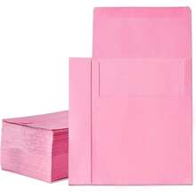 5x7 Envelopes For Invitations, 40-Pack A7 Envelopes For 5x7 Cards, Colored Invitation Envelopes, Purple, 5 1_4 X 7 1_4 Inches - Pink - View 1