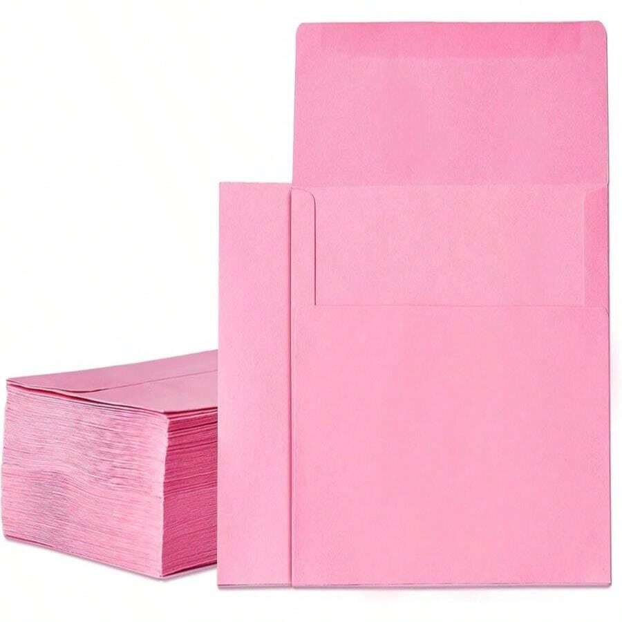 5x7 Envelopes For Invitations, 40-Pack A7 Envelopes For 5x7 Cards, Colored Invitation Envelopes, Purple, 5 1_4 X 7 1_4 Inches - Pink - View 1