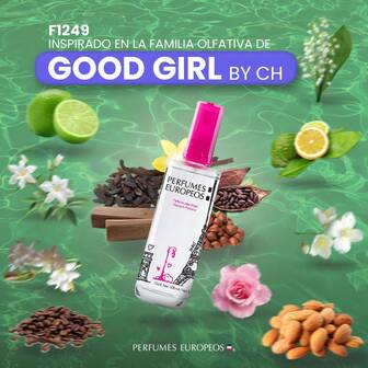 PERFUMES EUROPEOS Fragancia inspirada en Good Girl, TÚ ELIGES EL ENVASE, Perfume de Mujer, Familia Olfativa Oriental Seductora