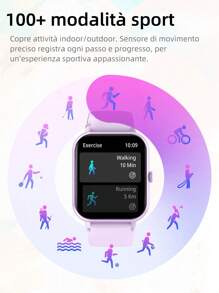 LIFEBEE Smartwatch da donna e uomo LIFEBEE, schermo touch HD da 1,83'', chiamate senza fili (rispondere/effettuare chiamate), tracker di attività, oltre 100 modalità sportive, contapassi, avvisi di messaggi, tracker di fitness sportivo